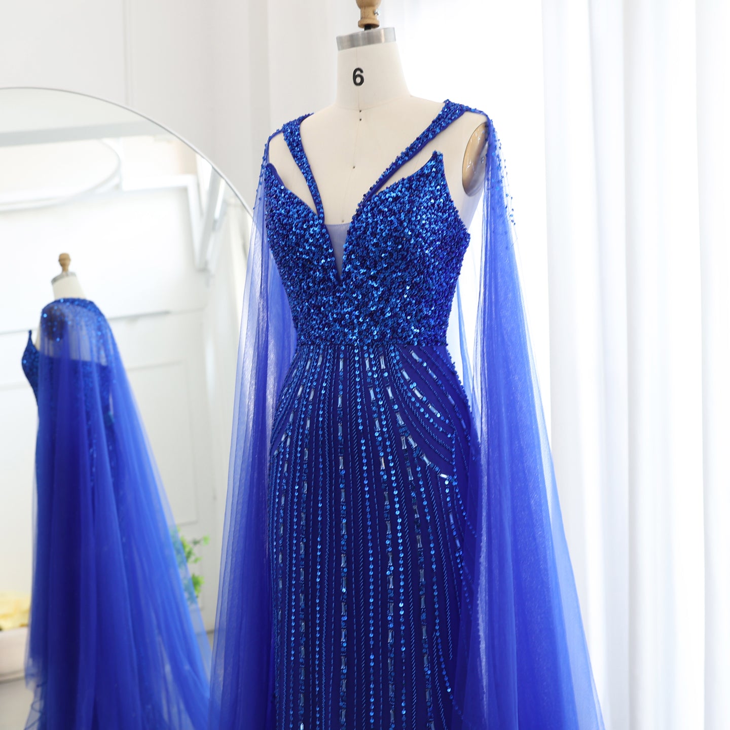 Evening dress royal blue best sale